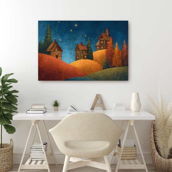Quadro su tela – Magico villaggio natalizio