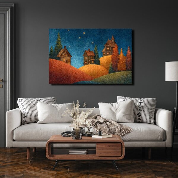 Quadro su tela – Magico villaggio natalizio