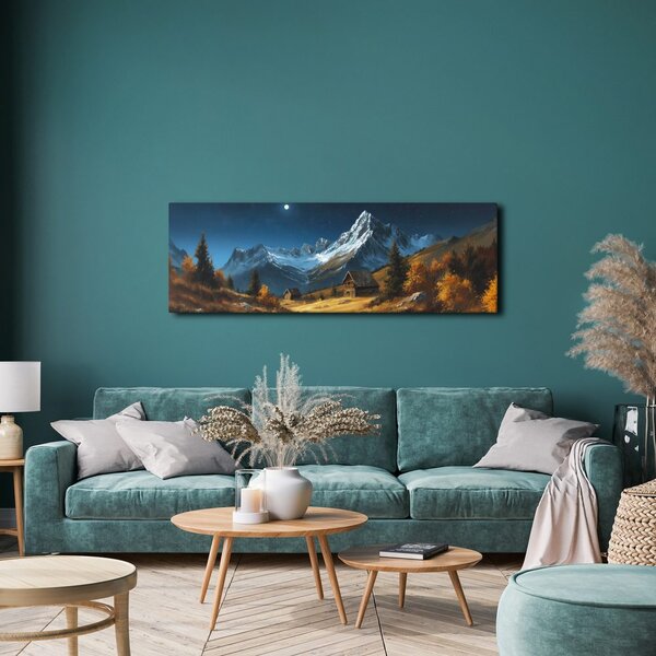Quadro su tela – Fiaba invernale chalet di montagna