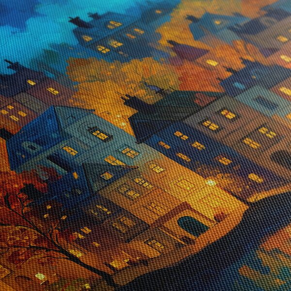 Quadro su tela – Paesaggio notturno incantato