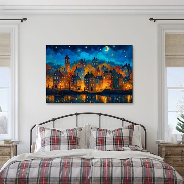 Quadro su tela – Paesaggio notturno incantato