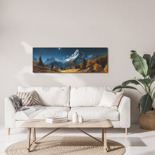 Quadro su tela – Fiaba invernale chalet di montagna