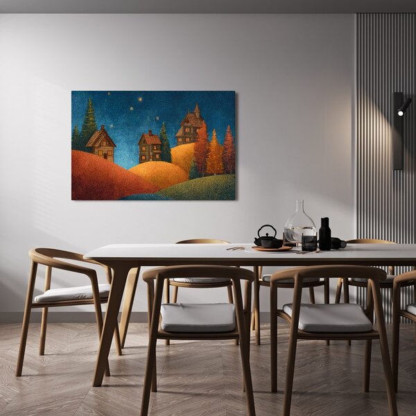 Quadro su tela – Magico villaggio natalizio