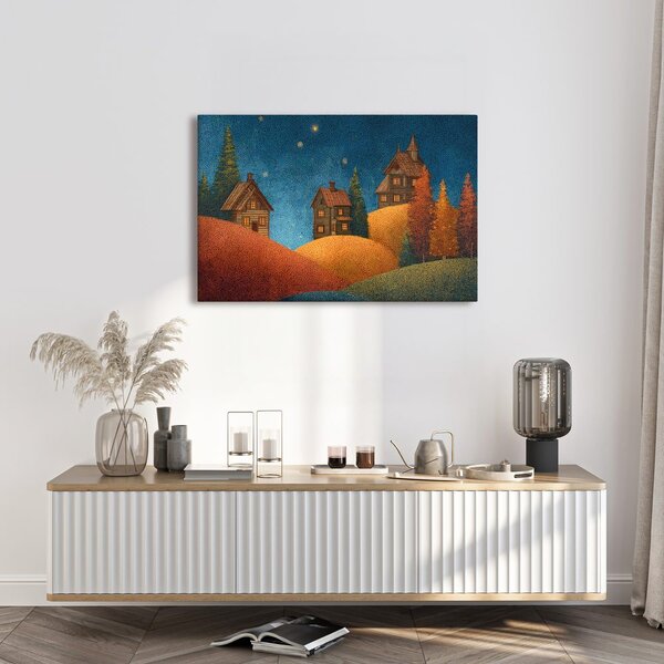 Quadro su tela – Magico villaggio natalizio