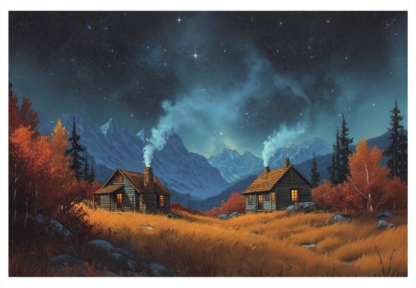 Quadro su tela – Magico paesaggio invernale