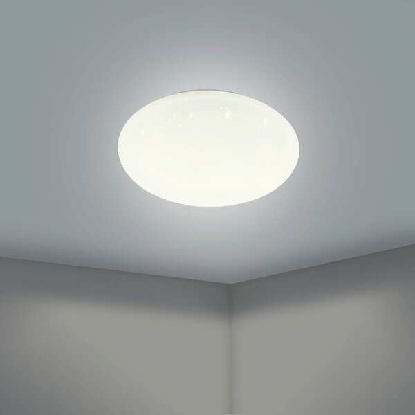 EGLO connect Plafoniera Totari-Z, dimmerabile, Bianco / Opale, Soggiorno / Sala da pranzo, Plastica, Moderno, Plafoniera