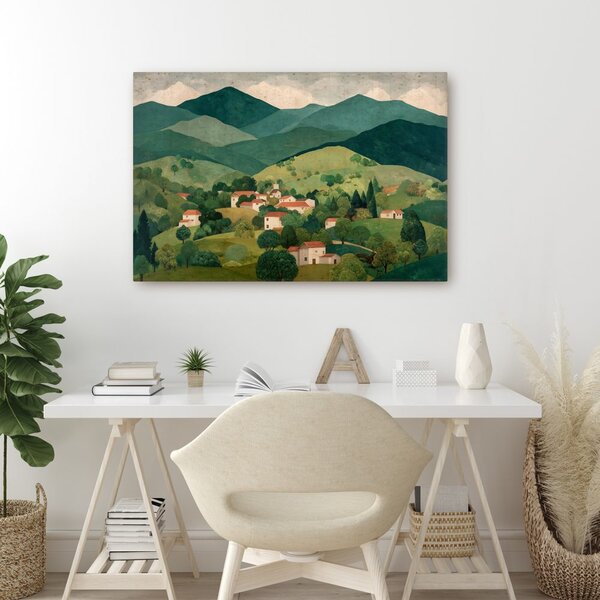 Quadro su tela – Paesaggio rurale nella valle