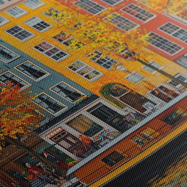 Quadro su tela – Canali autunnali di Amsterdam