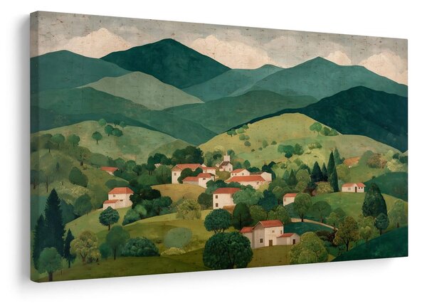 Quadro su tela – Paesaggio rurale nella valle