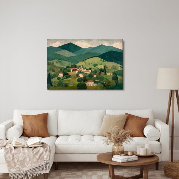 Quadro su tela – Paesaggio rurale nella valle