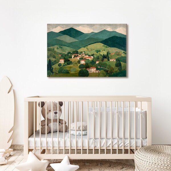 Quadro su tela – Paesaggio rurale nella valle