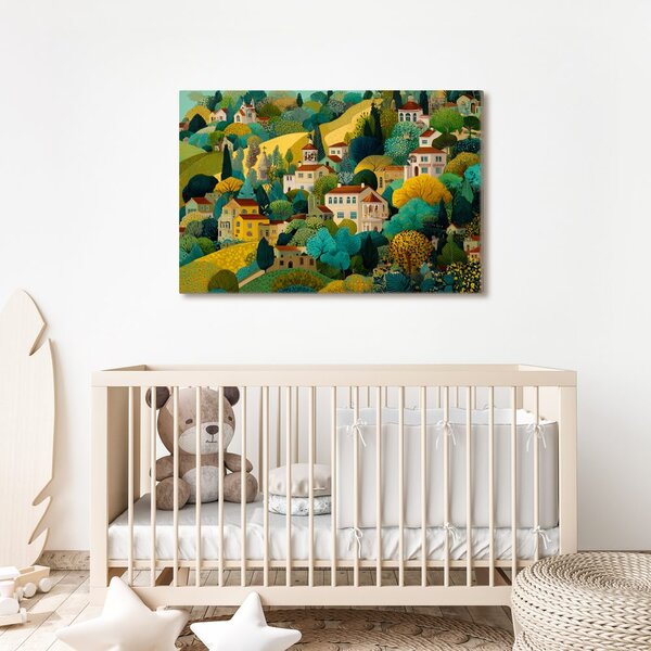 Quadro su tela – Pittoresco villaggio immerso nella natura