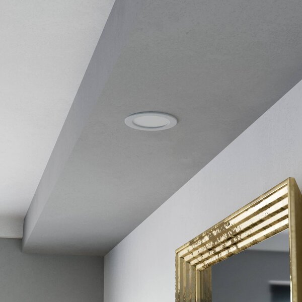 EGLO connect Luci LED da incasso Fueva 6-Z, bianco, Ø 12 cm dimmerabile, Bianco / Opale, Soggiorno / Sala da pranzo, Plastica, Moderno