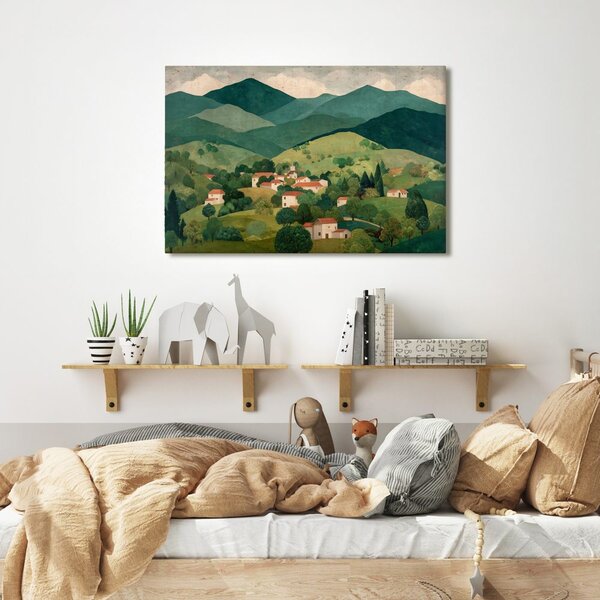 Quadro su tela – Paesaggio rurale nella valle