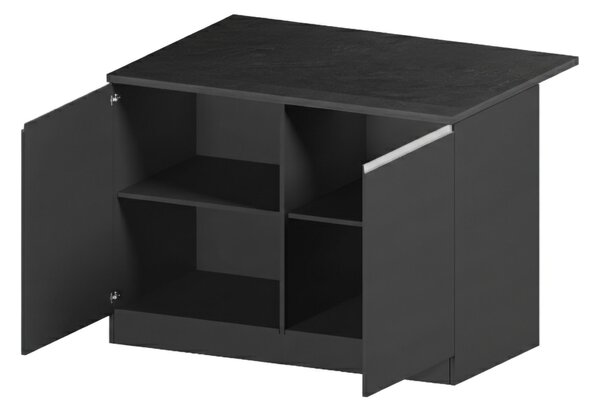 Isola cucina economica 125x90x90h cm antracite e ardesia - Analiza