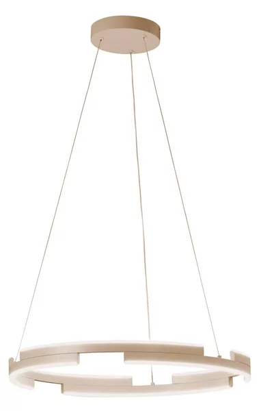 FISCHER & HONSEL Lampada LED a sospensione Circly, color sabbia, Ø 60 cm, metallo, CCT dimmerabile, Crema / Ambra, Soggiorno / Sala da pranzo, Metallo, Moderno