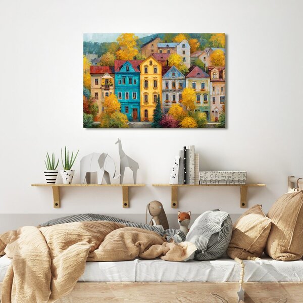 Quadro su tela – Magia autunnale in strada