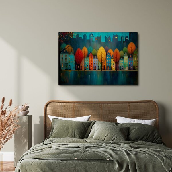 Quadro su tela – Magia autunnale nelle strade