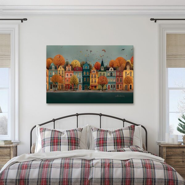 Quadro su tela – Magia autunnale della strada cittadina