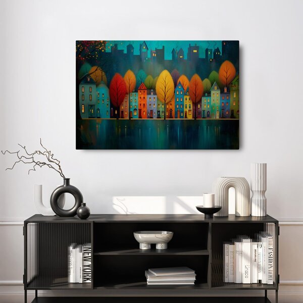 Quadro su tela – Magia autunnale nelle strade