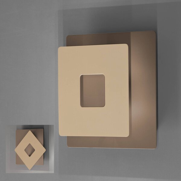 FISCHER & HONSEL Applique da parete a LED Hennes, Crema / Ambra, Soggiorno / Sala da pranzo, Metallo, Moderno, Applique a LED