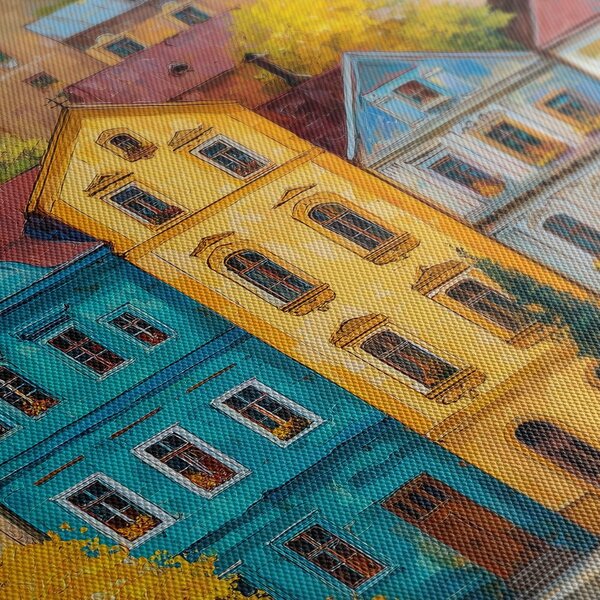 Quadro su tela – Magia autunnale in strada