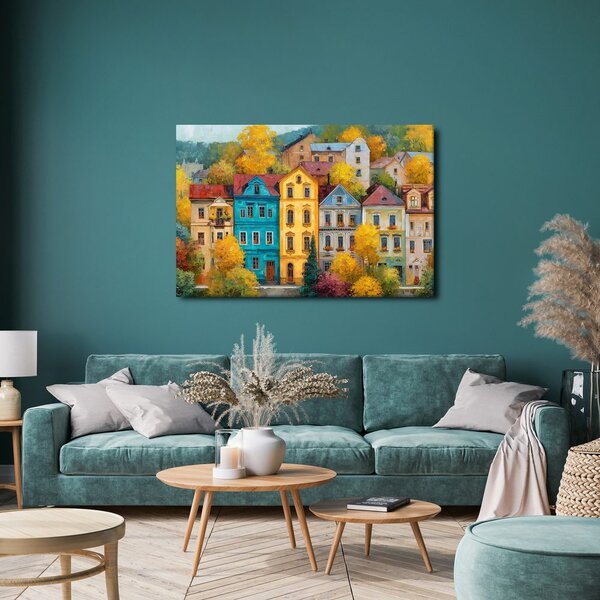 Quadro su tela – Magia autunnale in strada