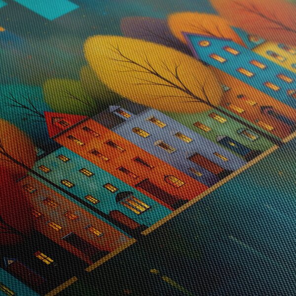 Quadro su tela – Magia autunnale nelle strade