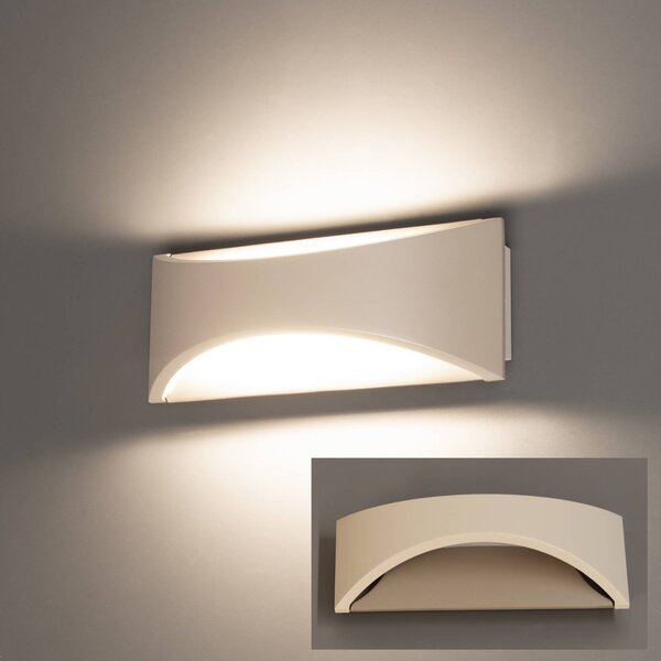 FISCHER & HONSEL Applique da parete a LED Rio, Crema / Ambra, Soggiorno / Sala da pranzo, Metallo, Moderno, Applique a LED