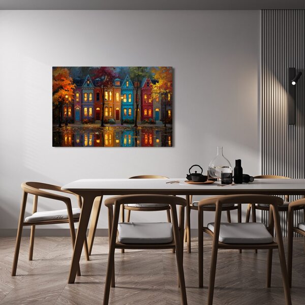 Quadro su tela – Sera autunnale in città