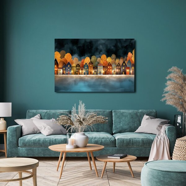 Quadro su tela – Notte magica sulla città