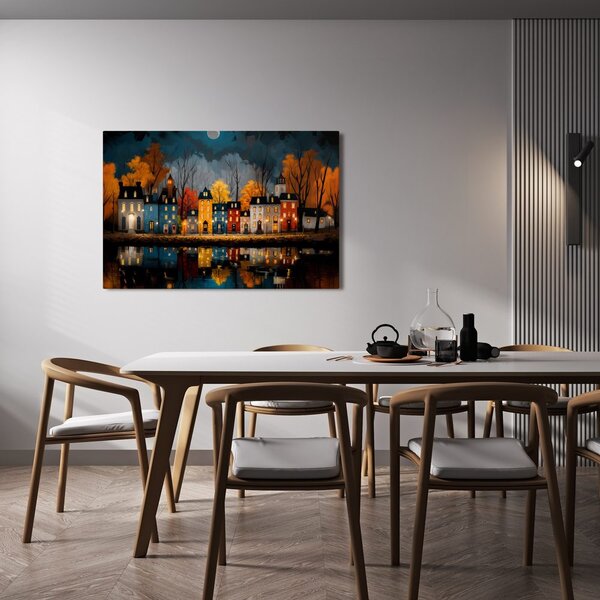 Quadro su tela – Villaggio invernale incantato