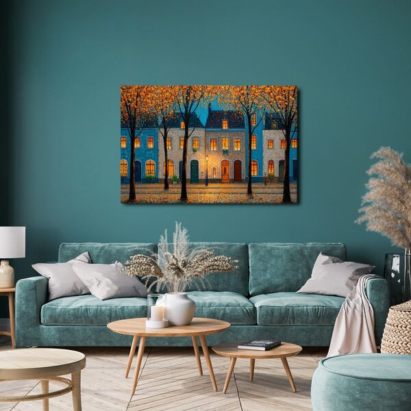 Quadro su tela – Sera autunnale in strada