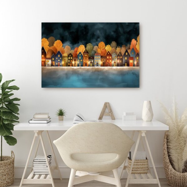 Quadro su tela – Notte magica sulla città