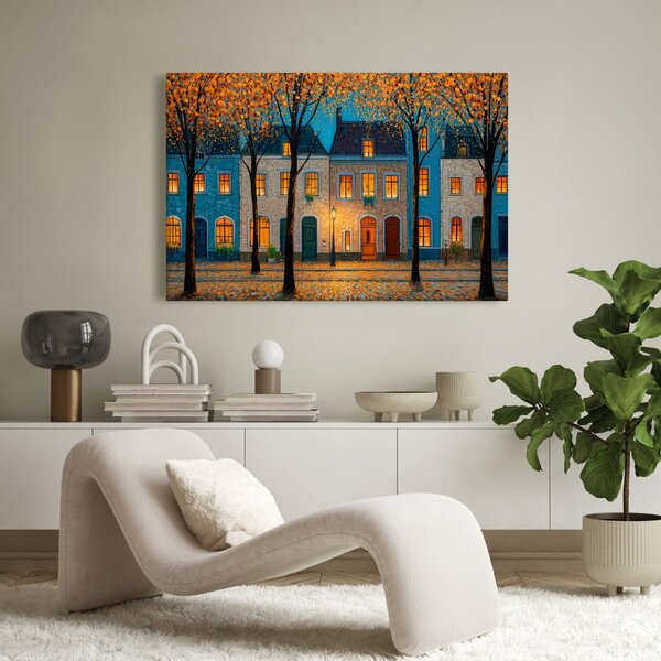 Quadro su tela – Sera autunnale in strada
