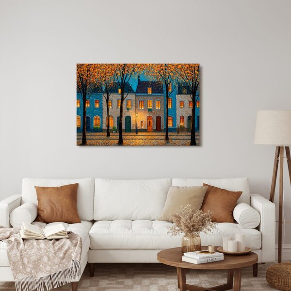 Quadro su tela – Sera autunnale in strada