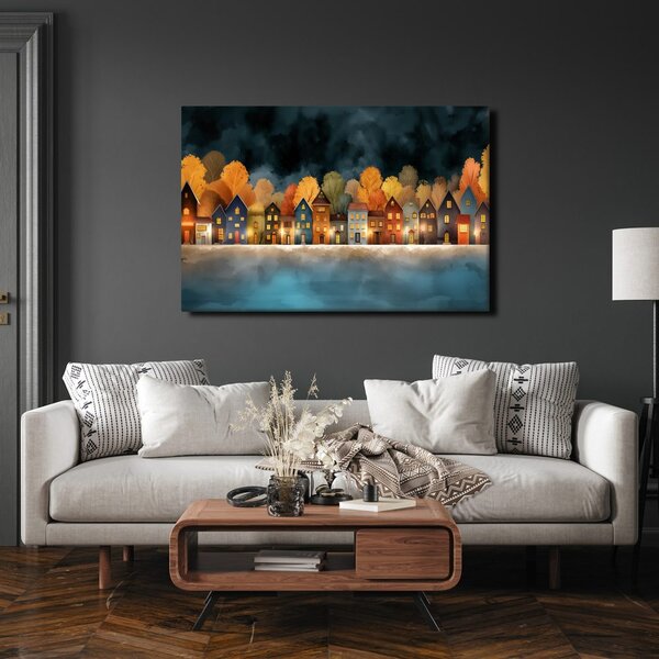 Quadro su tela – Notte magica sulla città
