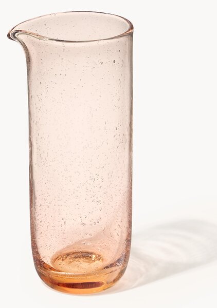 Caraffa in vetro soffiato con bolle d'aria Hippolyte, 840 ml