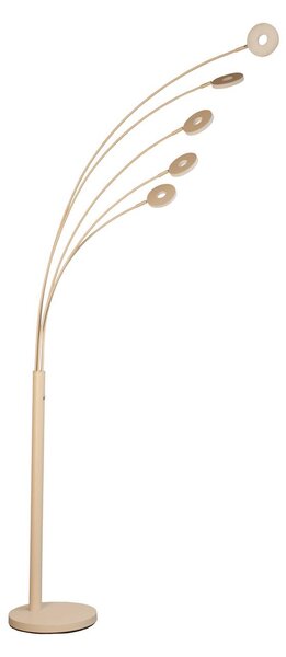 FISCHER & HONSEL Lampada da terra a LED Dent, dimmerabile, Crema / Ambra, Soggiorno / Sala da pranzo, Metallo, Moderno, Lampada LED da terra