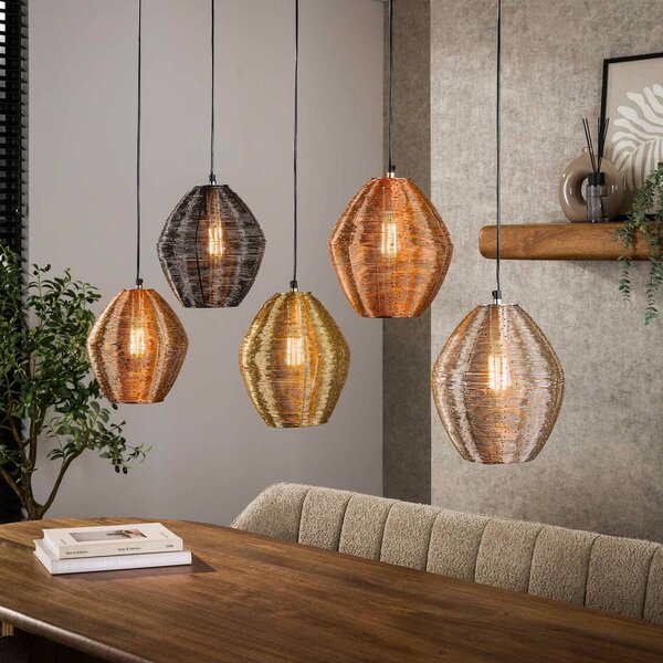 ZIJLSTRA Lampada a sospensione Spoelamp, dimmerabile, Multicolore, Soggiorno / Sala da pranzo, Metallo, Moderno, Lampada a sospensione