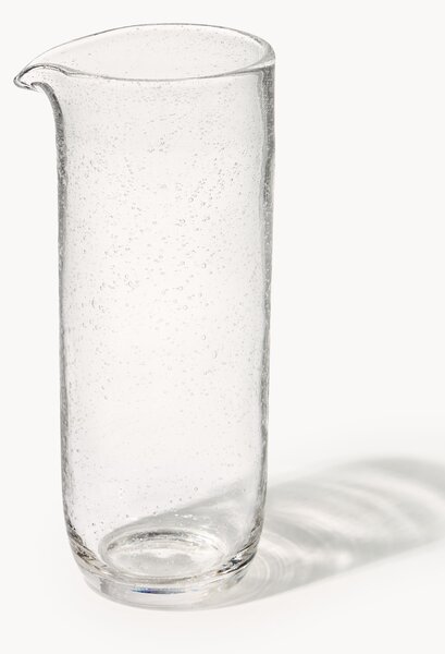 Caraffa in vetro soffiato con bolle d'aria Hippolyte, 840 ml