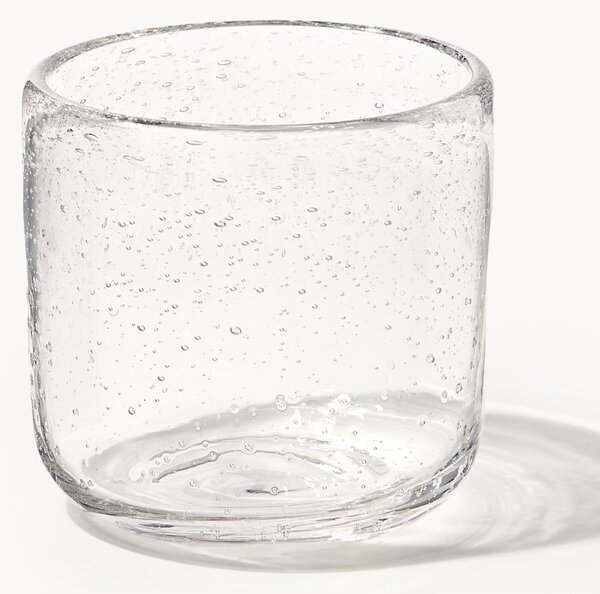 Set di 4 bicchieri in vetro soffiato con bolle d'aria Hippolyte