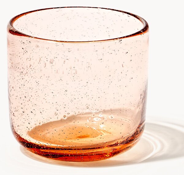 Set di 4 bicchieri in vetro soffiato con bolle d'aria Hippolyte