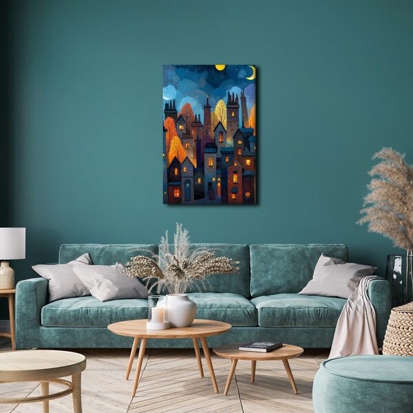 Quadro su tela – Paesaggio urbano festivo