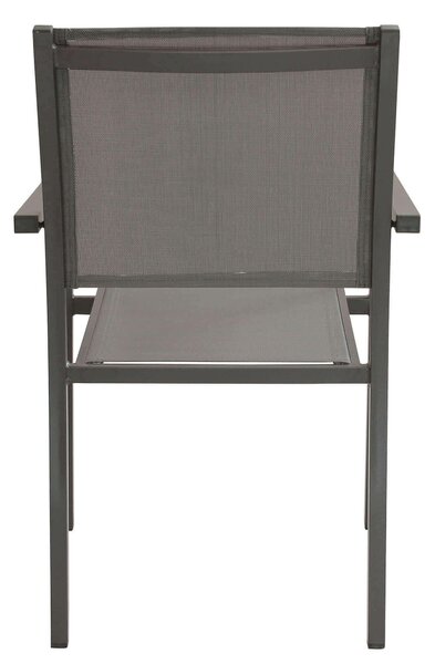 DEXTER - set tavolo in alluminio cm 200/300 x 100 x 74 h con 8 poltrone Venus