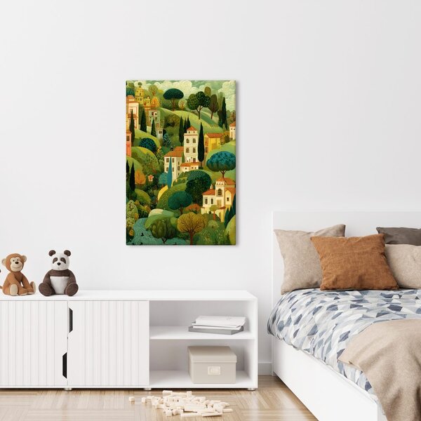 Quadro su tela – Idillio rurale e colline