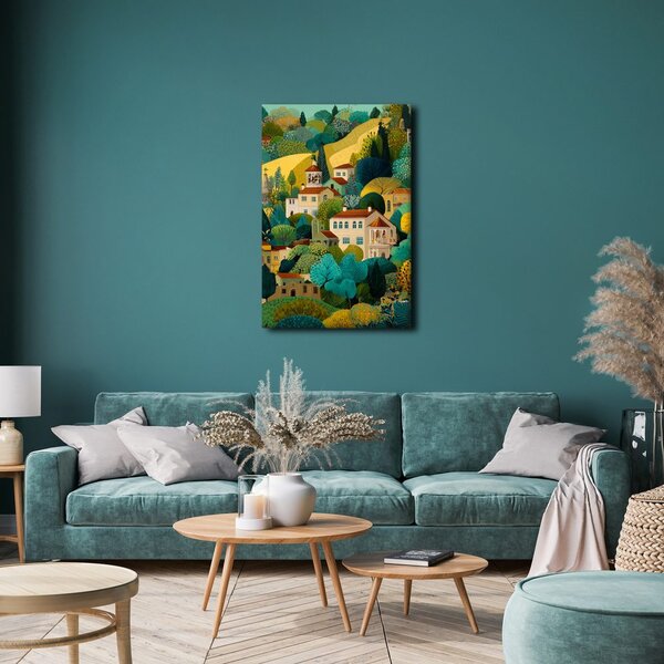 Quadro su tela – Magia del paesaggio colorato