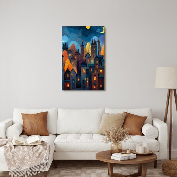 Quadro su tela – Paesaggio urbano festivo