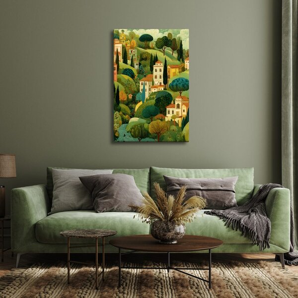 Quadro su tela – Idillio rurale e colline
