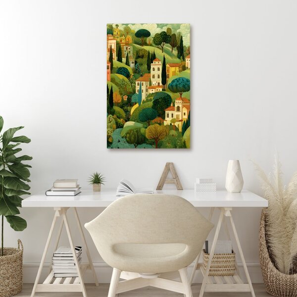 Quadro su tela – Idillio rurale e colline
